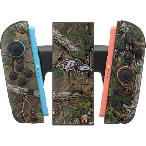 NFL Baltimore Ravens Realtree Xtra Green Camo Nintendo Switch 2 (2025) Joy-Con Controller Skin