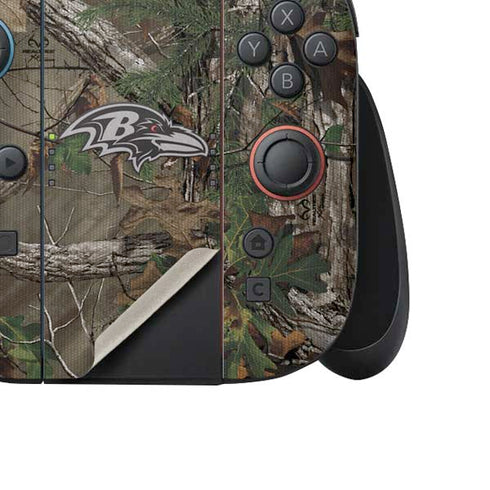 NFL Baltimore Ravens Realtree Xtra Green Camo Nintendo Switch 2 (2025) Joy-Con Controller Skin