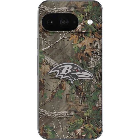 NFL Baltimore Ravens Realtree Xtra Green Camo Google Pixel 9 Skin