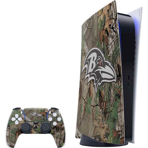 NFL Baltimore Ravens Realtree Xtra Green Camo PlayStation PS5 Skins