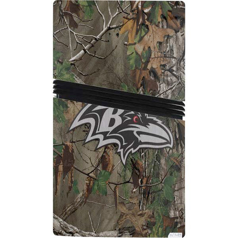NFL Baltimore Ravens Realtree Xtra Green Camo PS5 Pro Console Skin