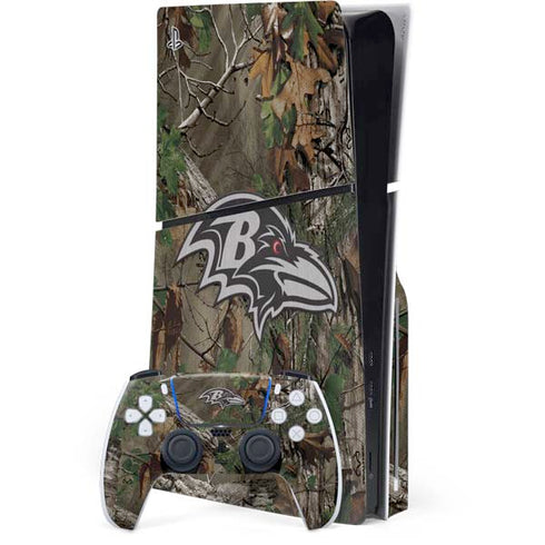 NFL Baltimore Ravens Realtree Xtra Green Camo PlayStation PS5 Skins