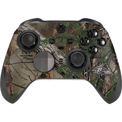 NFL Baltimore Ravens Realtree Xtra Green Camo Xbox Elite Wireless Controller Series 2 Skin