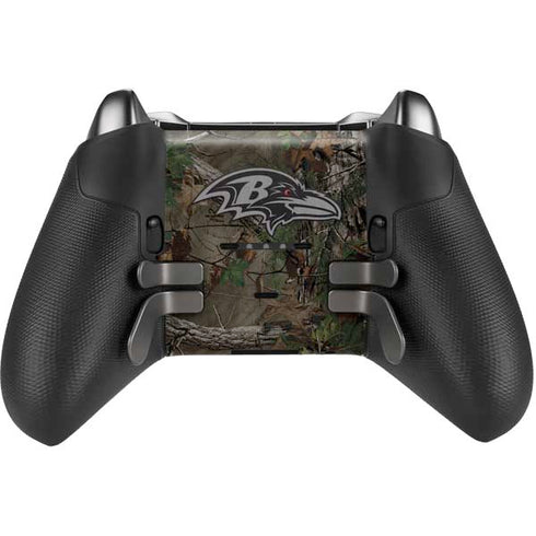 NFL Baltimore Ravens Realtree Xtra Green Camo Xbox Elite Wireless Controller Series 2 Skin