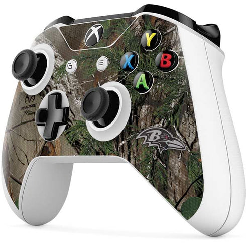 NFL Baltimore Ravens Realtree Xtra Green Camo Xbox One S All-Digital Edition Bundle Skin
