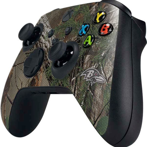 NFL Baltimore Ravens Realtree Xtra Green Camo Xbox Series X Controller Skin