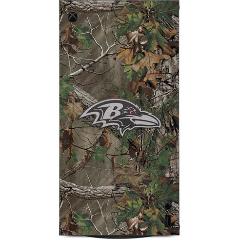 NFL Baltimore Ravens Realtree Xtra Green Camo XBox Series X Digital Edition Console Skin
