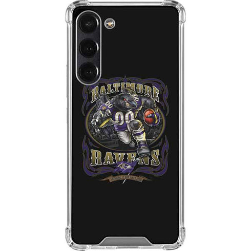 Liquid Blue NFL Baltimore Ravens Running Back Galaxy S24 FE Clear Case