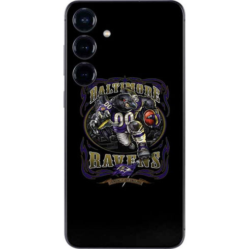 Liquid Blue NFL Baltimore Ravens Running Back Galaxy S25 Plus Skin