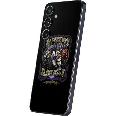 Liquid Blue NFL Baltimore Ravens Running Back Galaxy S25 Plus Skin