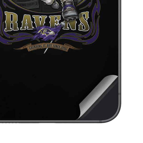 Liquid Blue NFL Baltimore Ravens Running Back Galaxy S25 Plus Skin