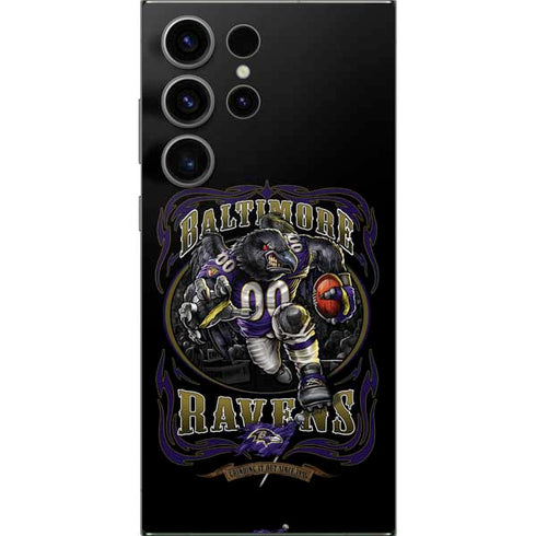 Liquid Blue NFL Baltimore Ravens Running Back Galaxy S25 Ultra Skin