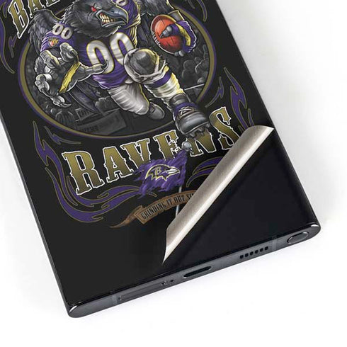 Liquid Blue NFL Baltimore Ravens Running Back Galaxy S25 Ultra Skin