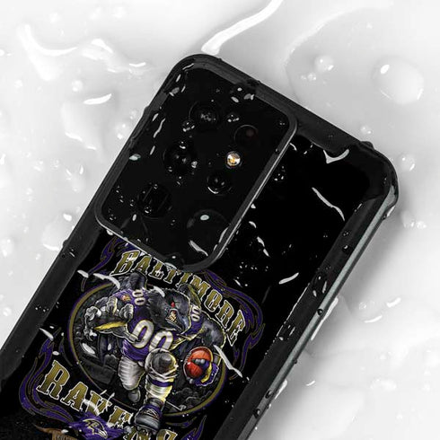 Liquid Blue NFL Baltimore Ravens Running Back Galaxy S24 Ultra Waterproof Case