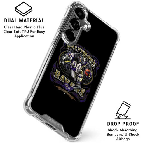 Liquid Blue NFL Baltimore Ravens Running Back Galaxy S26 Plus Clear Case