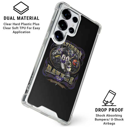 Liquid Blue NFL Baltimore Ravens Running Back Galaxy S26 Ultra Clear Case