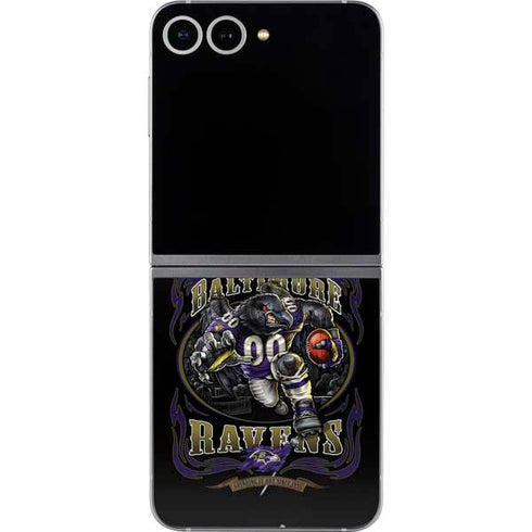Liquid Blue NFL Baltimore Ravens Running Back Galaxy Z Flip6 Skin