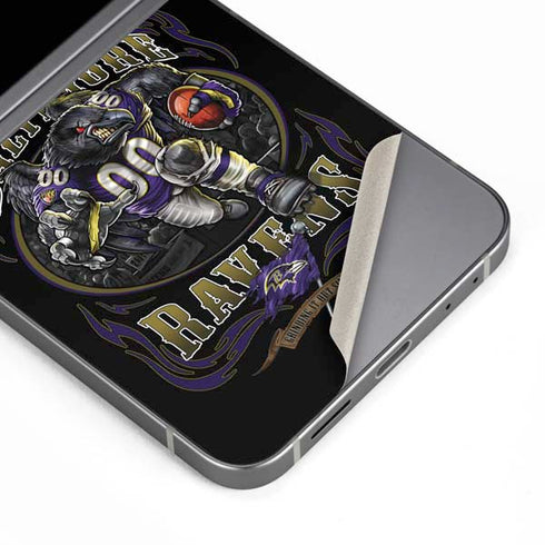 Liquid Blue NFL Baltimore Ravens Running Back Galaxy Z Flip6 Skin