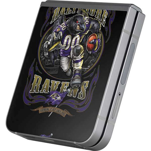 Liquid Blue NFL Baltimore Ravens Running Back Galaxy Z Flip6 Skin