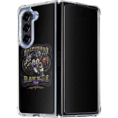 Liquid Blue NFL Baltimore Ravens Running Back Galaxy Z Fold5 5G Clear Case