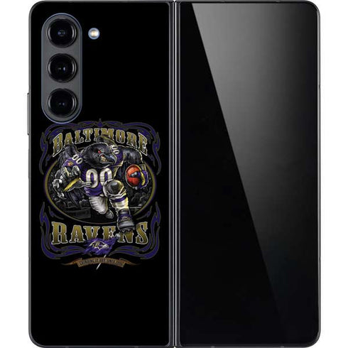 Liquid Blue NFL Baltimore Ravens Running Back Galaxy Z Fold5 5G Skin