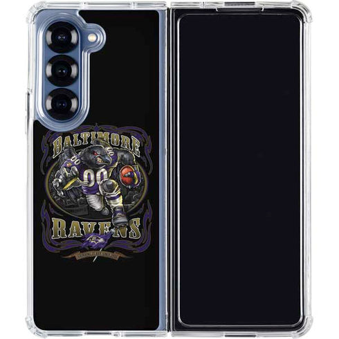 Liquid Blue NFL Baltimore Ravens Running Back Galaxy Z Fold6 Clear Case