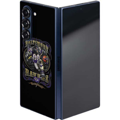 Liquid Blue NFL Baltimore Ravens Running Back Galaxy Z Fold6 Skin