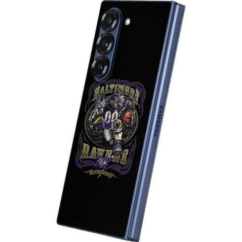Liquid Blue NFL Baltimore Ravens Running Back Galaxy Z Fold6 Skin