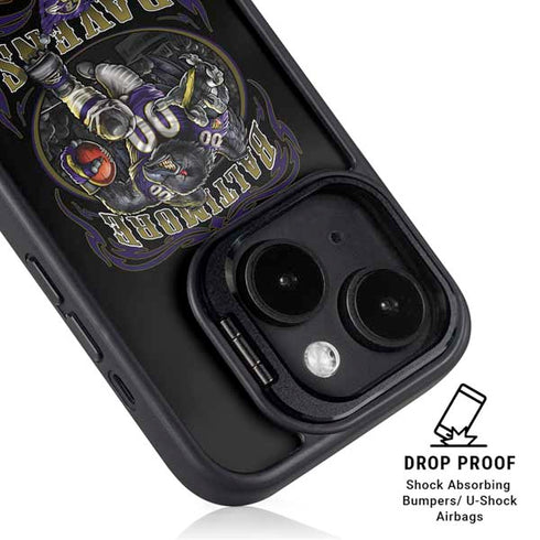 Liquid Blue NFL Baltimore Ravens Running Back iPhone 13 Kickstand Case