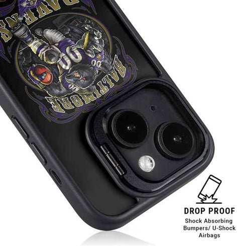 Liquid Blue NFL Baltimore Ravens Running Back iPhone 14 Kickstand Case
