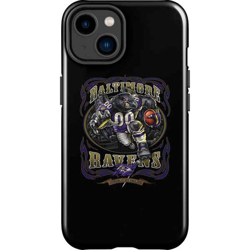 Liquid Blue NFL Baltimore Ravens Running Back iPhone 15 Impact Case