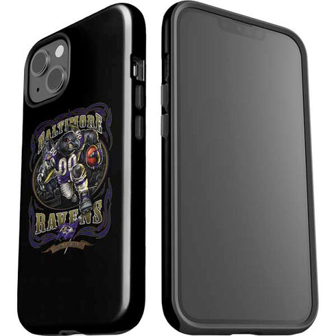 Liquid Blue NFL Baltimore Ravens Running Back iPhone 15 Impact Case