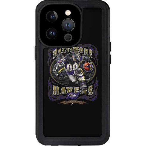 Liquid Blue NFL Baltimore Ravens Running Back iPhone 15 Pro Waterproof Case