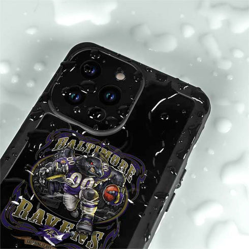 Liquid Blue NFL Baltimore Ravens Running Back iPhone 15 Pro Waterproof Case