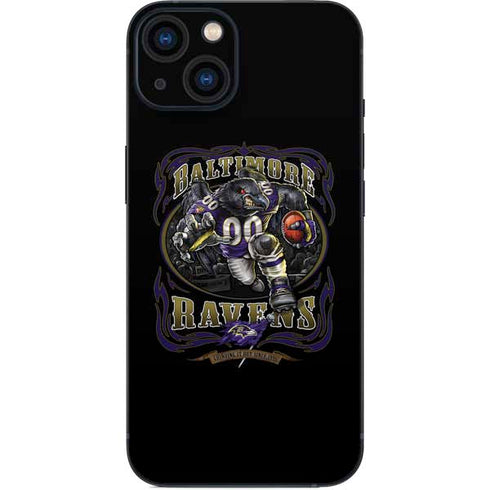 Liquid Blue NFL Baltimore Ravens Running Back iPhone 15 Skin