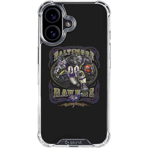 Liquid Blue NFL Baltimore Ravens Running Back iPhone 16 Clear Case