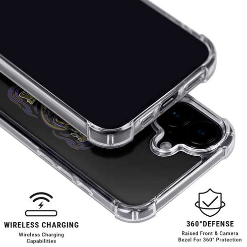 Liquid Blue NFL Baltimore Ravens Running Back iPhone 16 Plus Clear Case