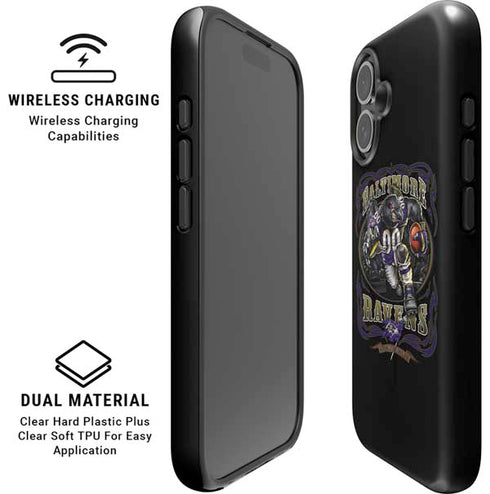 Liquid Blue NFL Baltimore Ravens Running Back iPhone 16 Plus Magsafe Impact Case
