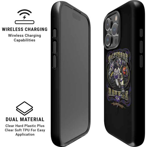 Liquid Blue NFL Baltimore Ravens Running Back iPhone 16 Pro Magsafe Impact Case