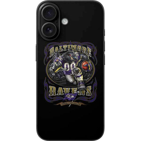 Liquid Blue NFL Baltimore Ravens Running Back iPhone 16 Skin