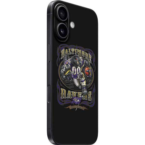 Liquid Blue NFL Baltimore Ravens Running Back iPhone 16 Skin