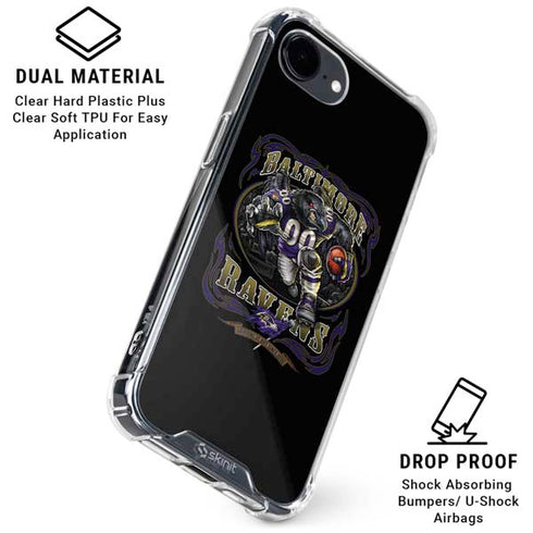 Liquid Blue NFL Baltimore Ravens Running Back iPhone 16e Clear Case