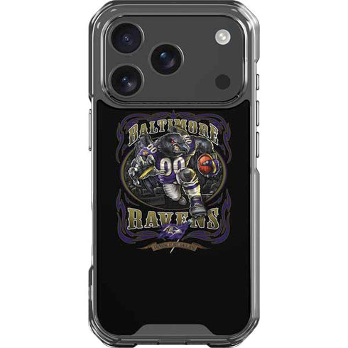 Liquid Blue NFL Baltimore Ravens Running Back iPhone 18 Pro Clear Case