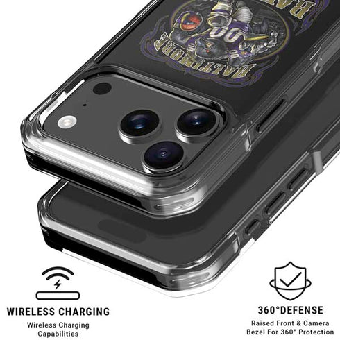 Liquid Blue NFL Baltimore Ravens Running Back iPhone 18 Pro Clear Case