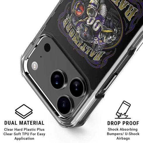 Liquid Blue NFL Baltimore Ravens Running Back iPhone 18 Pro Clear Case