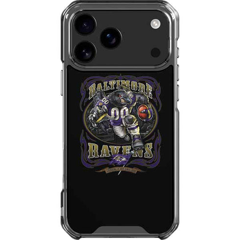 Liquid Blue NFL Baltimore Ravens Running Back iPhone 18 Pro Max Clear Case