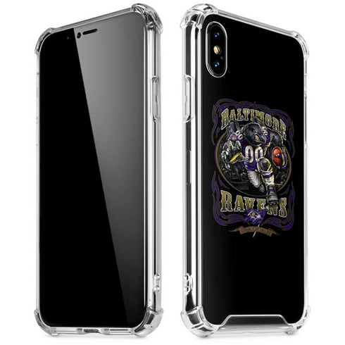 Liquid Blue NFL Baltimore Ravens Running Back iPhone X/XS Clear Case