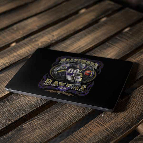 Liquid Blue NFL Baltimore Ravens Running Back Apple MacBook Air Skin