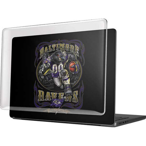 Liquid Blue NFL Baltimore Ravens Running Back MacBook Pro 14in (2021-24) Case plus Skin