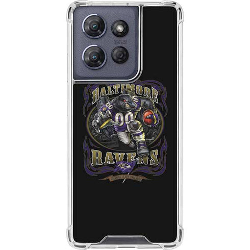 Liquid Blue NFL Baltimore Ravens Running Back Moto G Play 5G (2025) Clear Case